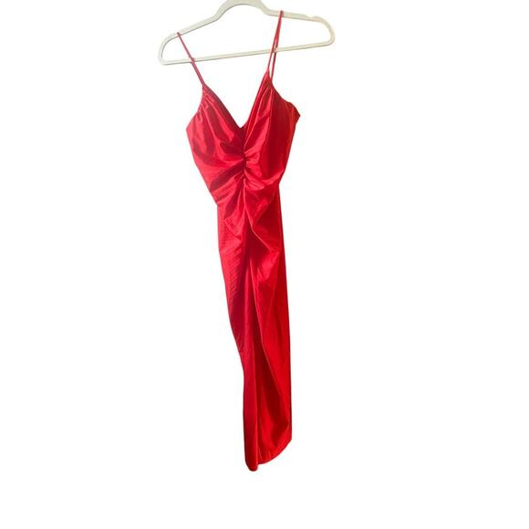 NWT Delfi Collective Rushed V neck  Marilyn Red Holiday Valentine Dress Small - Picture 5 of 10